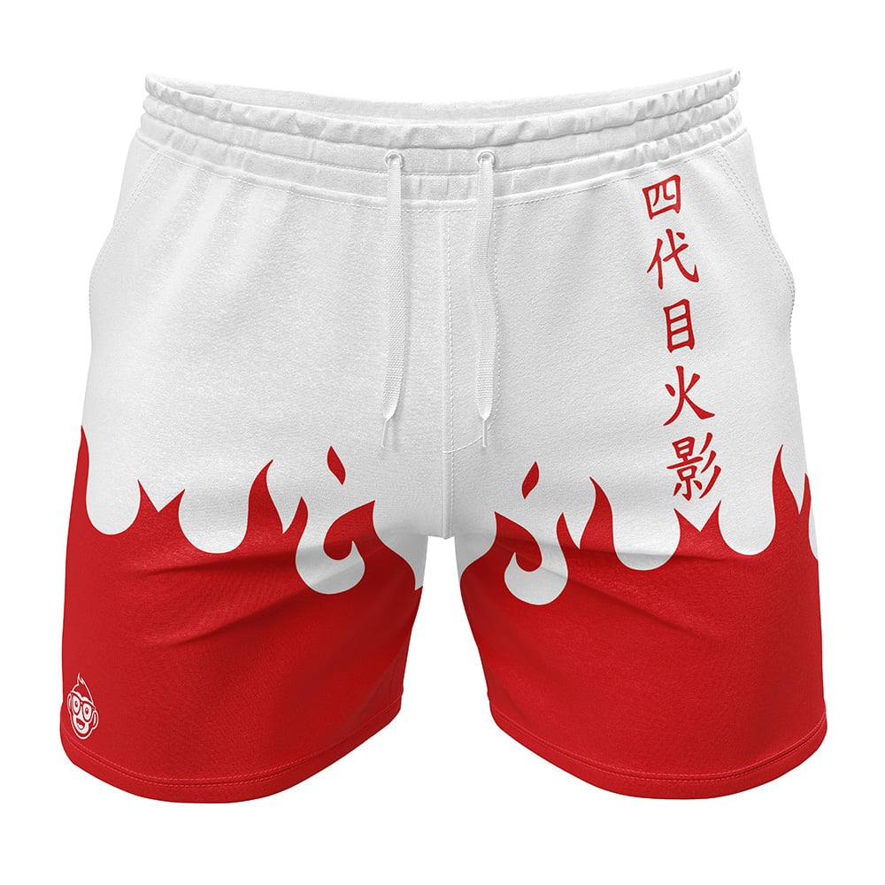 Minato Namikaze 4th Hokage Cloak Naruto Gym Shorts