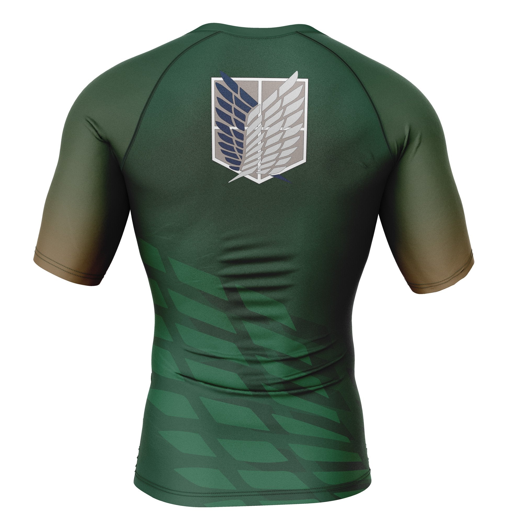 Survey Corps Attack On Titan Short Sleeve Rash Guard Compression Shirt