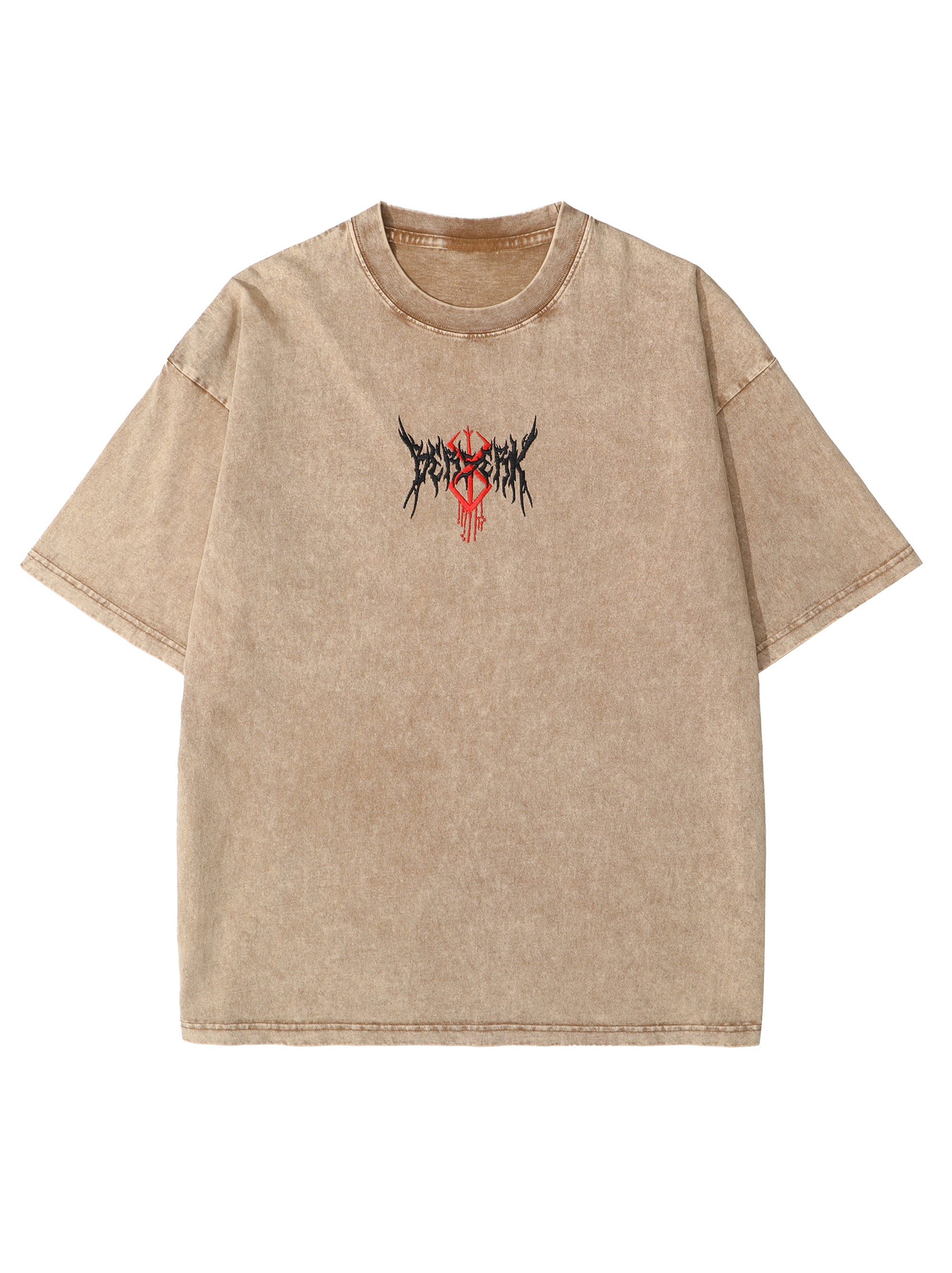 THE STRUGGLER EMBROIDERED ACID WASH TEE