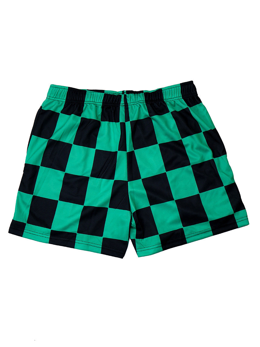 GREEN CHECK SHORTS