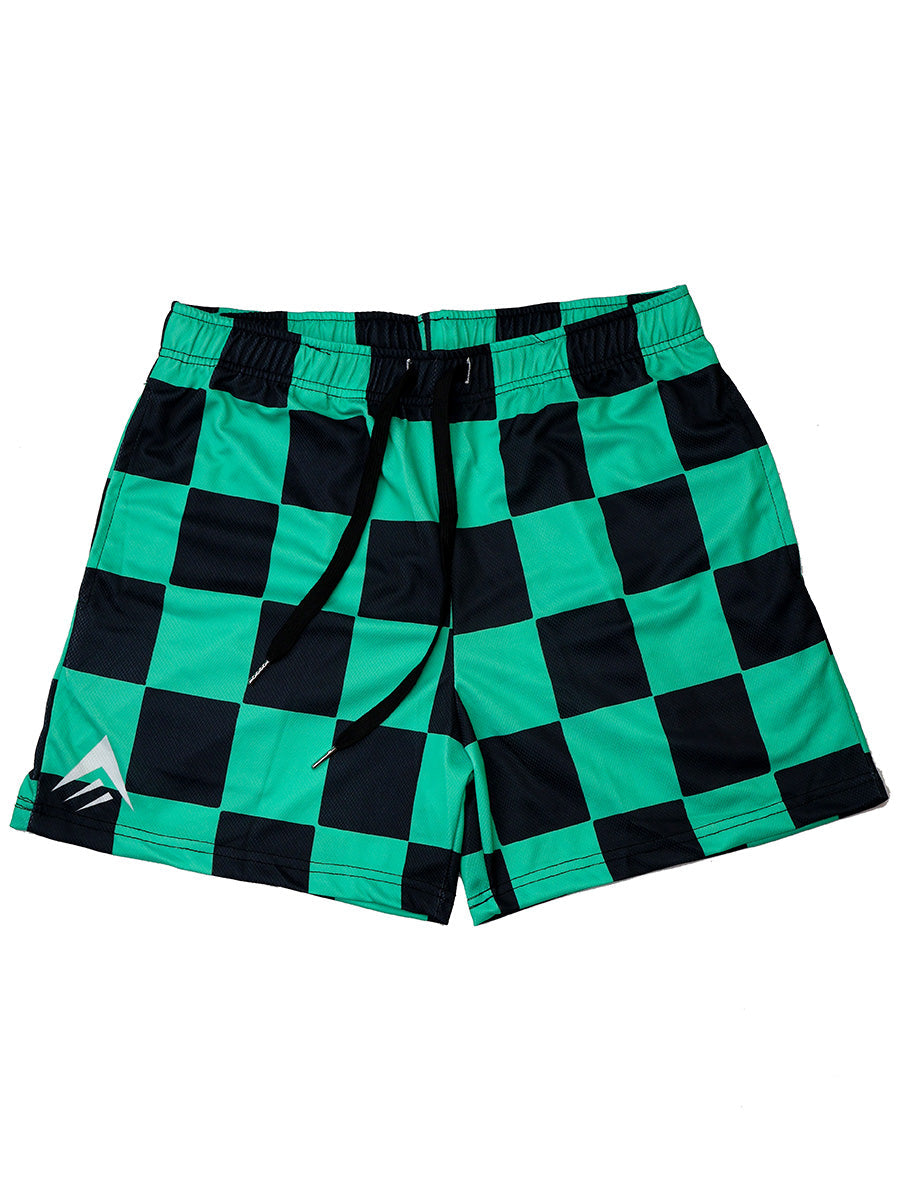 GREEN CHECK SHORTS